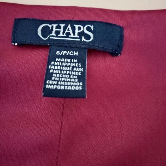 NWT Chaps Burgundy 3/4 Sleeve Dress Size Small - Picture 5 of 8